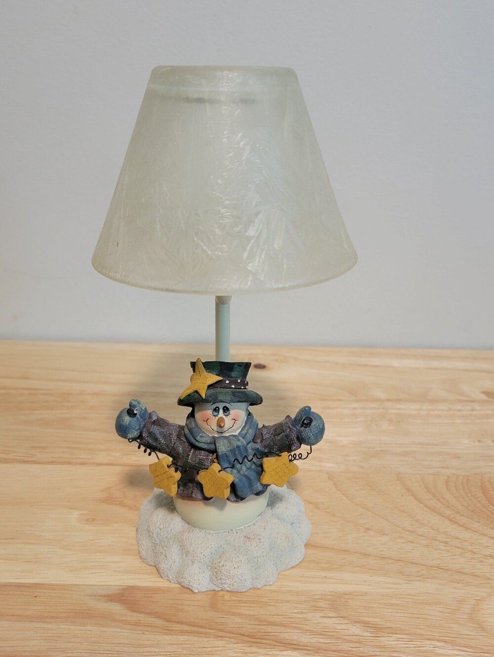 Yankee Candle Snowman Tea Light Lamp Vintage Cottage Granny Core